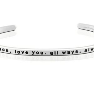 Silver Inspirational Cuff Bracelet